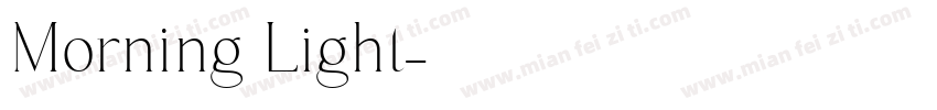 Morning Light字体转换
